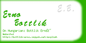 erno bottlik business card